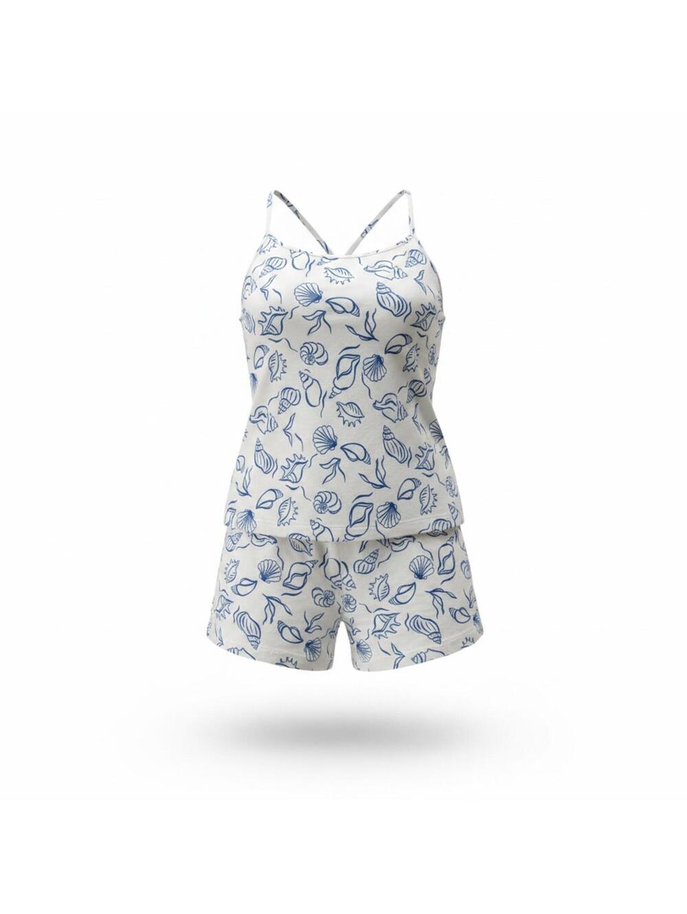 NWT Auden Cloud Knit Pajama Set L Blue Floral Soft Luxury Lounge Set